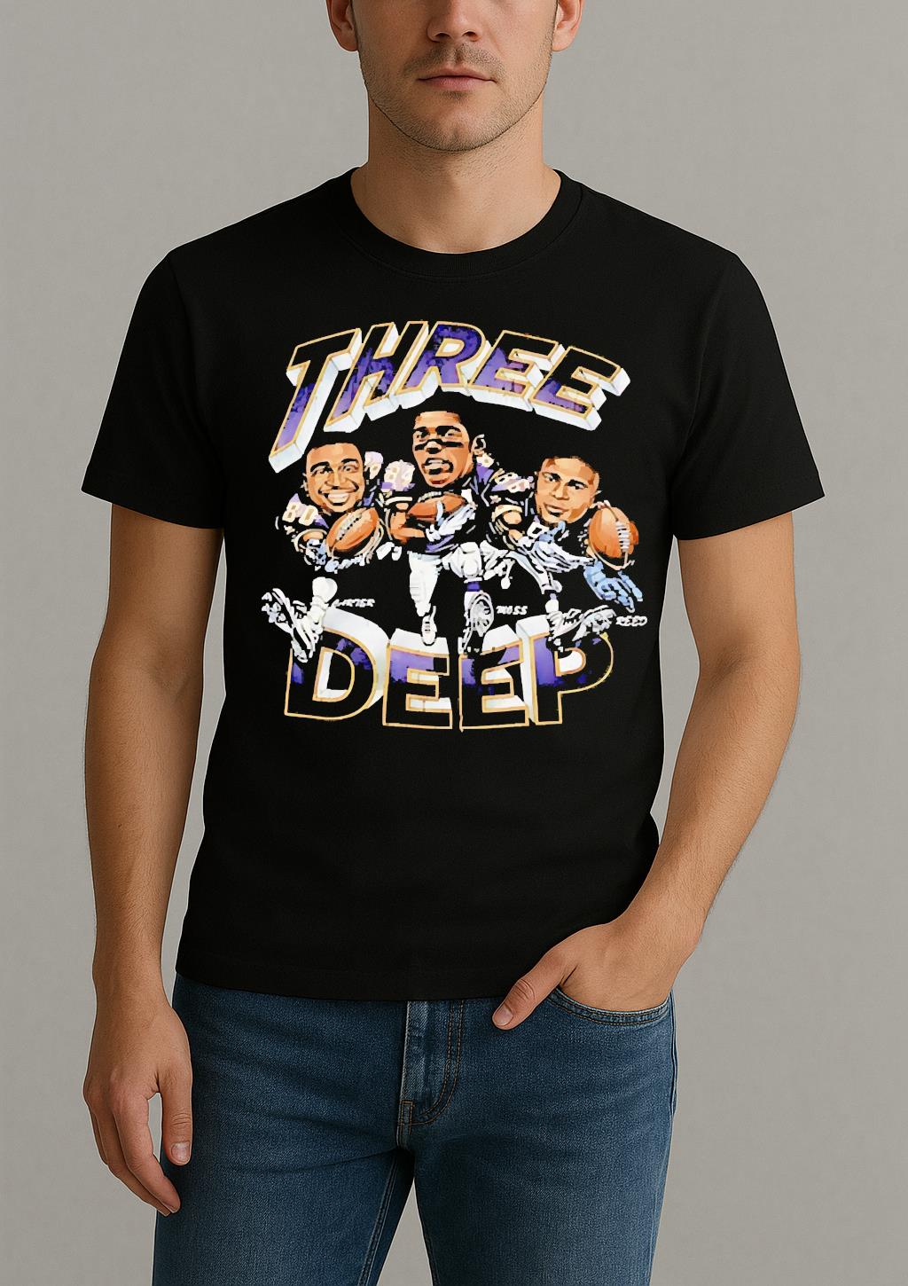 Officials Vikings Three Deep Shirt by Bino Shirt – Custom Graphic T-Shirt