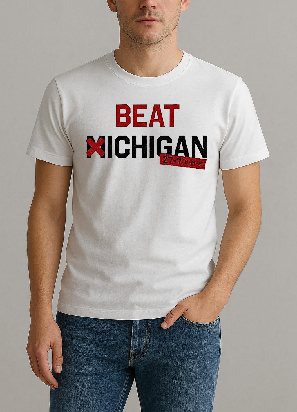 Ohio State Beat Michigan 27 9 Score On 11 29 25 College Football Rivalry Game Shirt by Bino Shirt – Custom Graphic T-Shirt