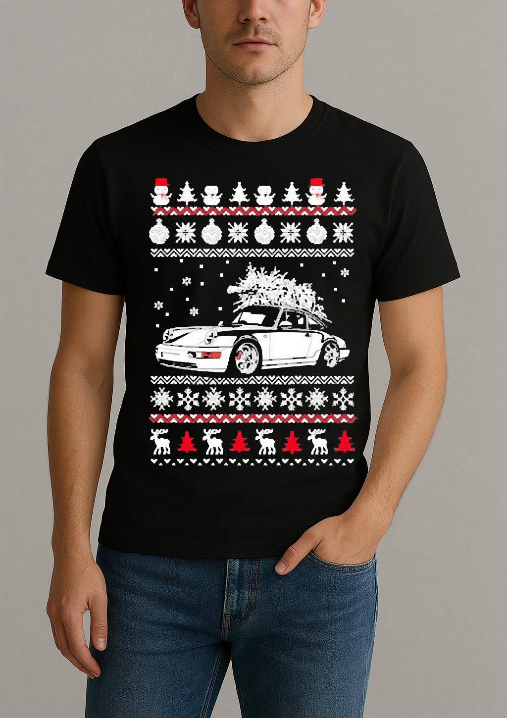Porsche 964 Brings Christmas Home Ugly Premium Shirt by Bino Shirt – Custom Graphic T-Shirt
