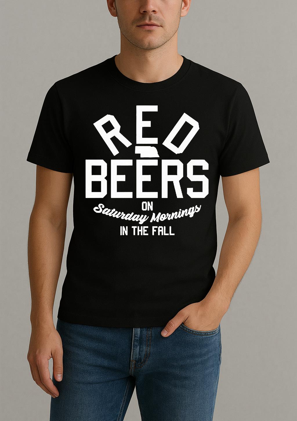 Red Beers On Saturday Mornings In The Fall Shirt by Bino Shirt – Custom Graphic T-Shirt