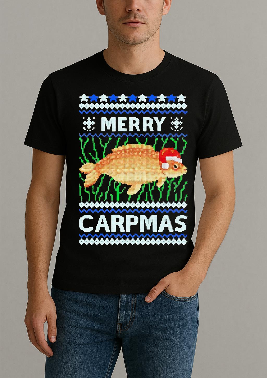 Santa Claus Carpmas Merry Carpmas Ugly Christmas Premium Shirt by Bino Shirt – Custom Graphic T-Shirt