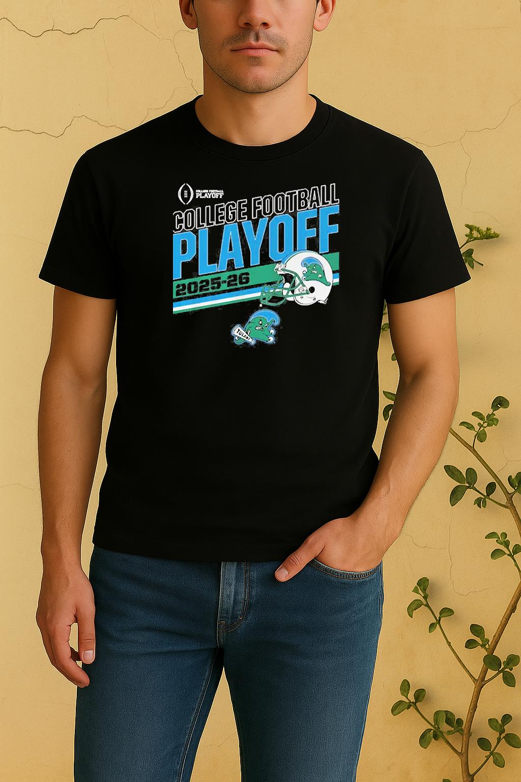 Tulane 2025 Cfb Playoff Stripe Shirt by Bino Shirt – Custom Graphic T-Shirt
